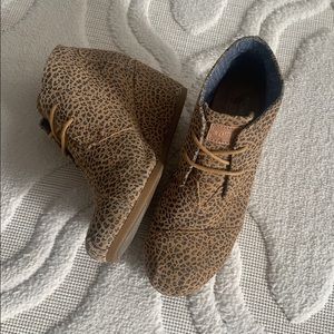 TOMS Suede Cheetah Wedge